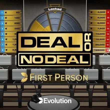 First Person Deal or No Deal online game logo by Evolution on run4wincasino.fyi