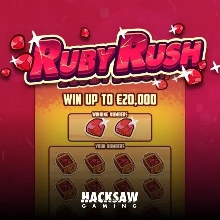 Ruby Rush slot icon by Hacksaw Gaming, available at Run4win